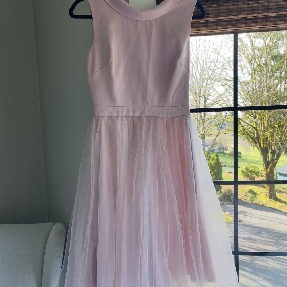 Chi Chi London Pale Pink Tulle Party Dress